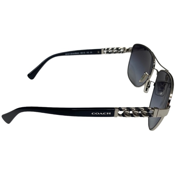 Coach HC7056Q L127 Sunglasses Silver/Black / Case - Picture 3 of 15